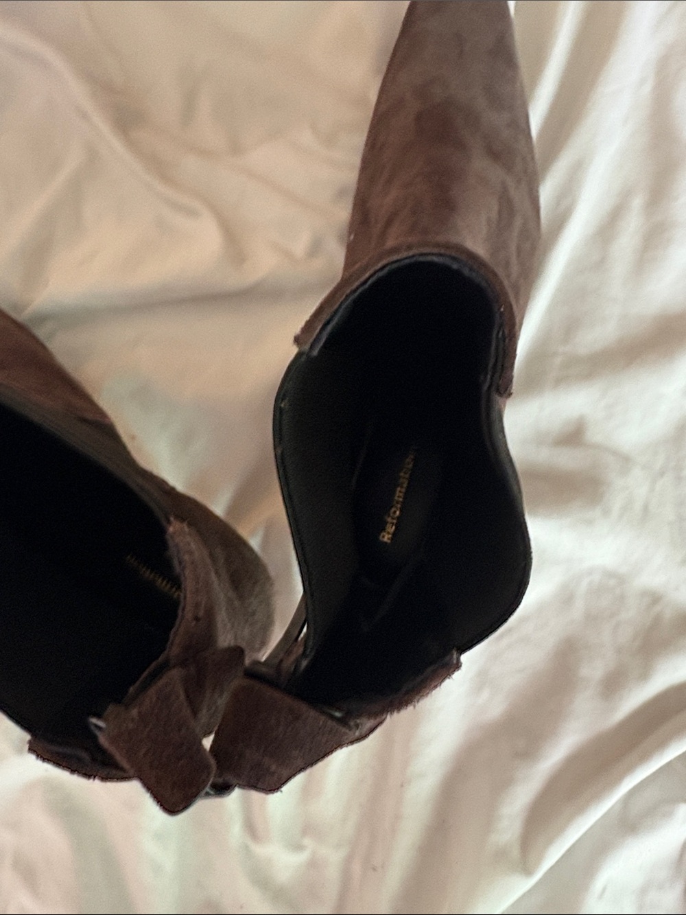 Reformation Brown Suede Chelsea Ankle Boots - Picture 3 of 3